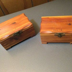 Mini Wood Box FULL of vintage earrings ONE BOX 5”x3”x2.5”
